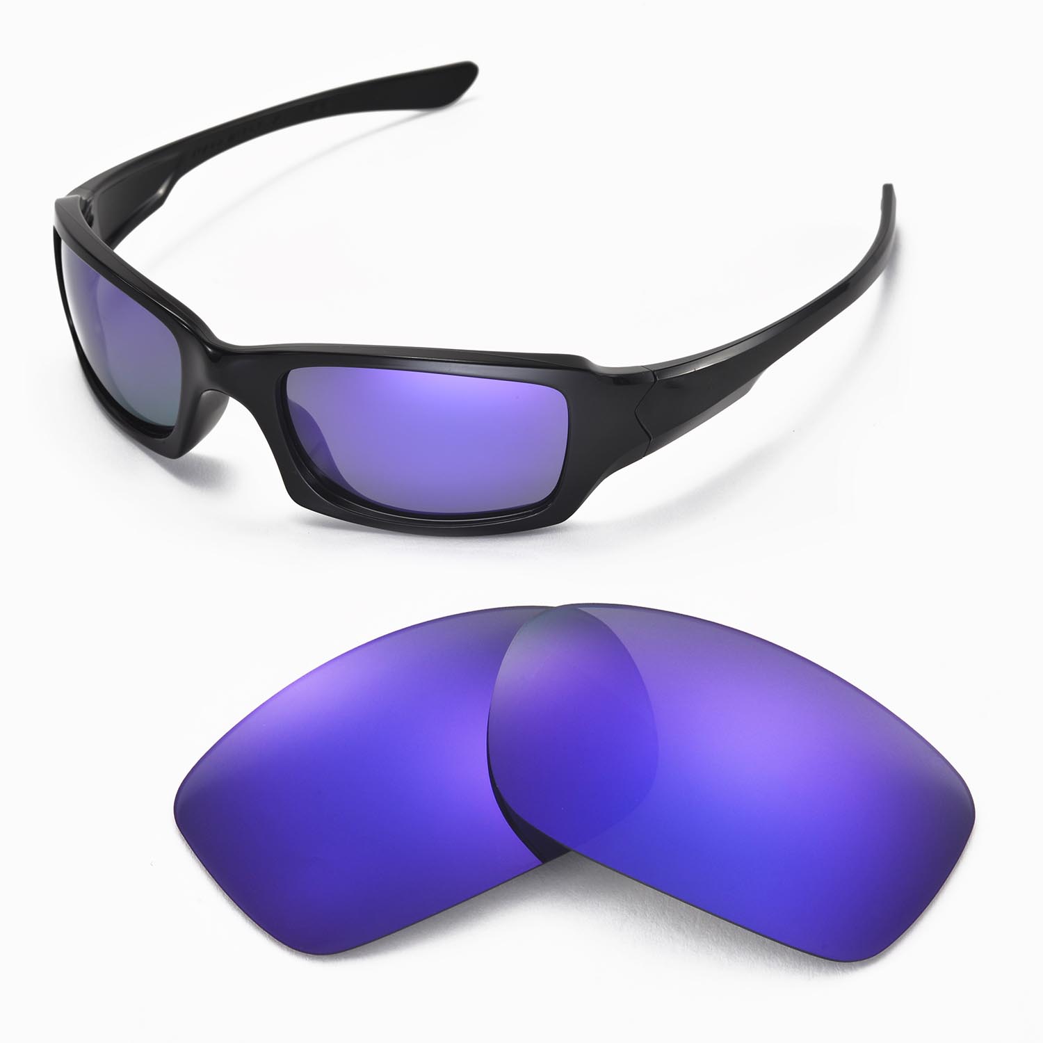 Walleva Replacement Lenses for Oakley Fives Squared Sunglasses
